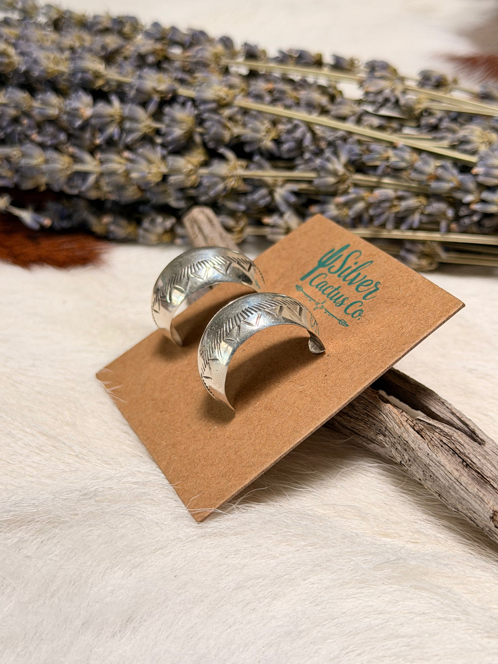 Louise Bighand Silver Hoop Earrings