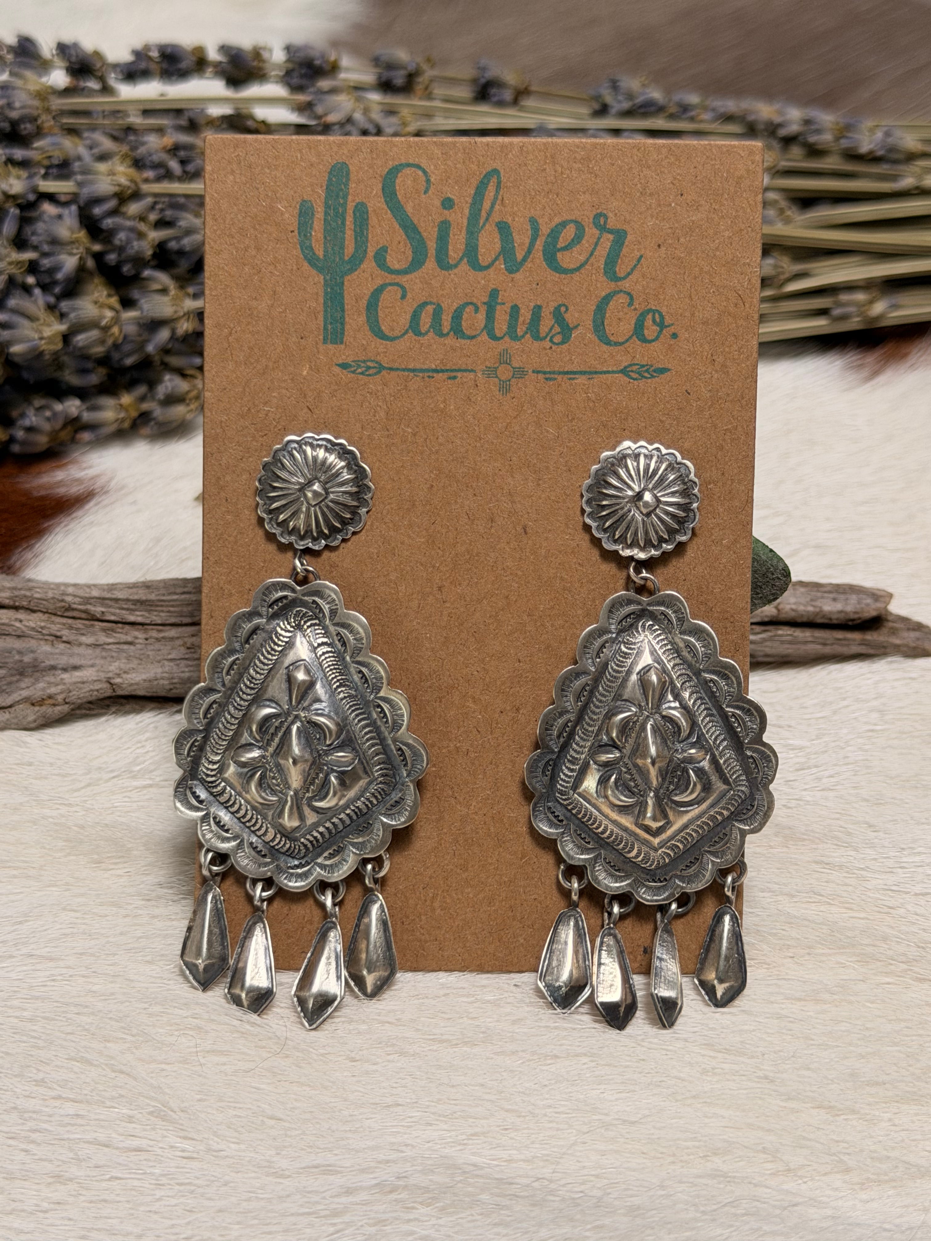 Terry Charlie Silver Dangle Earrings