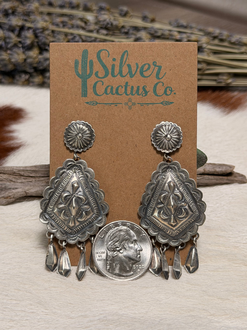 Terry Charlie Silver Dangle Earrings