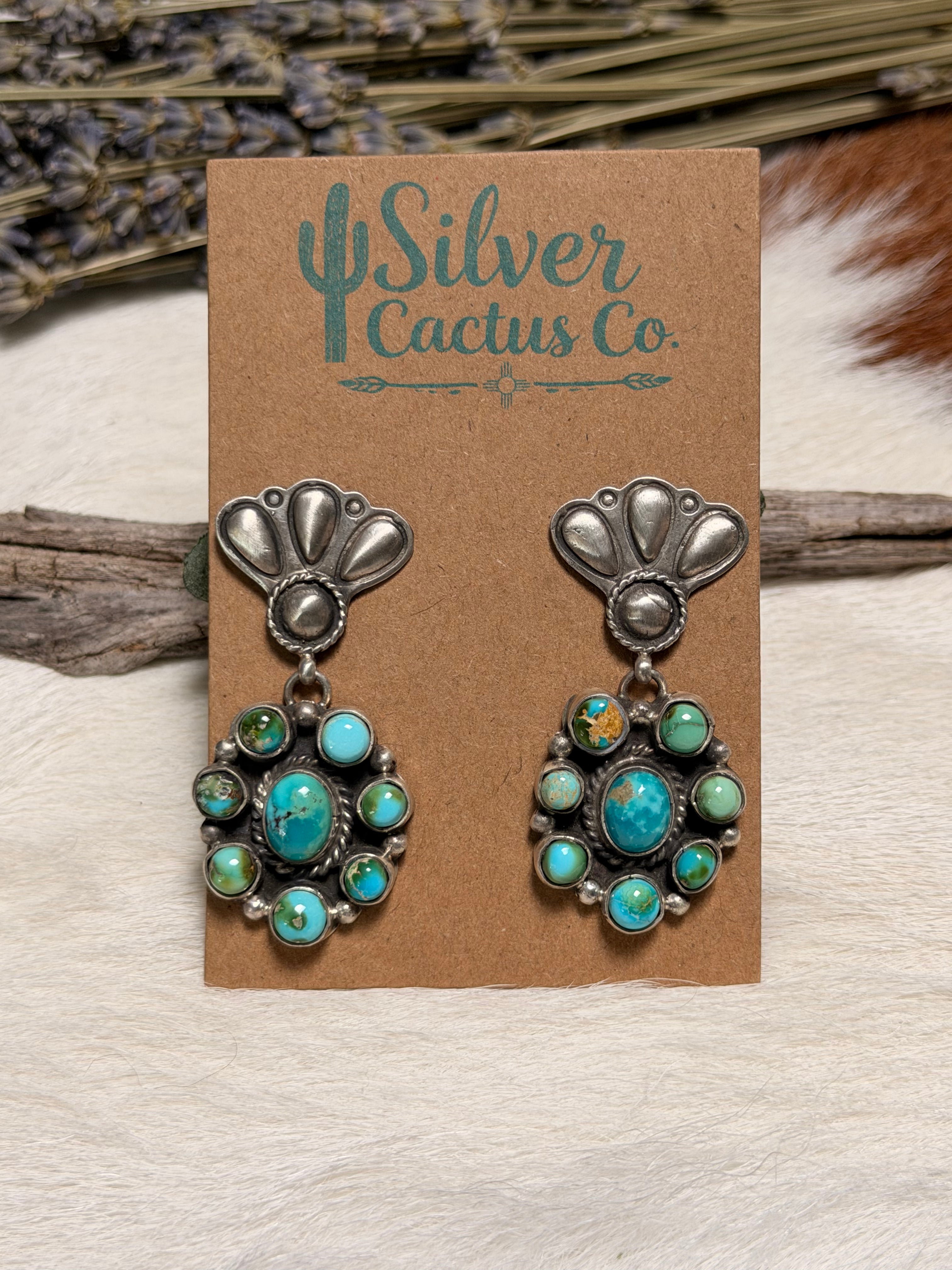 Jon James McCray Sonoran Gold Cluster Dangle Earrings