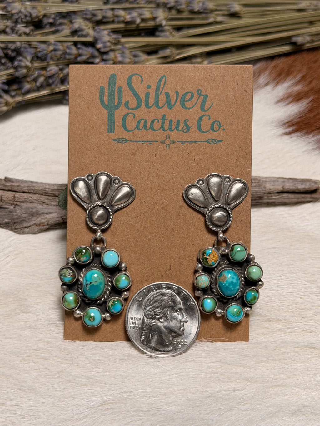 Jon James McCray Sonoran Gold Cluster Dangle Earrings