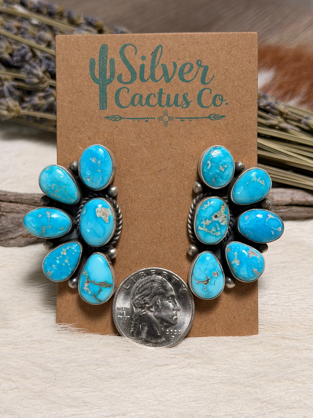 White Water Half Cluster Earrings