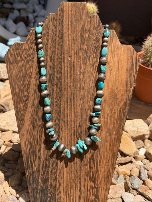 Chimney Butte Hand Made Pearls With Turquoise