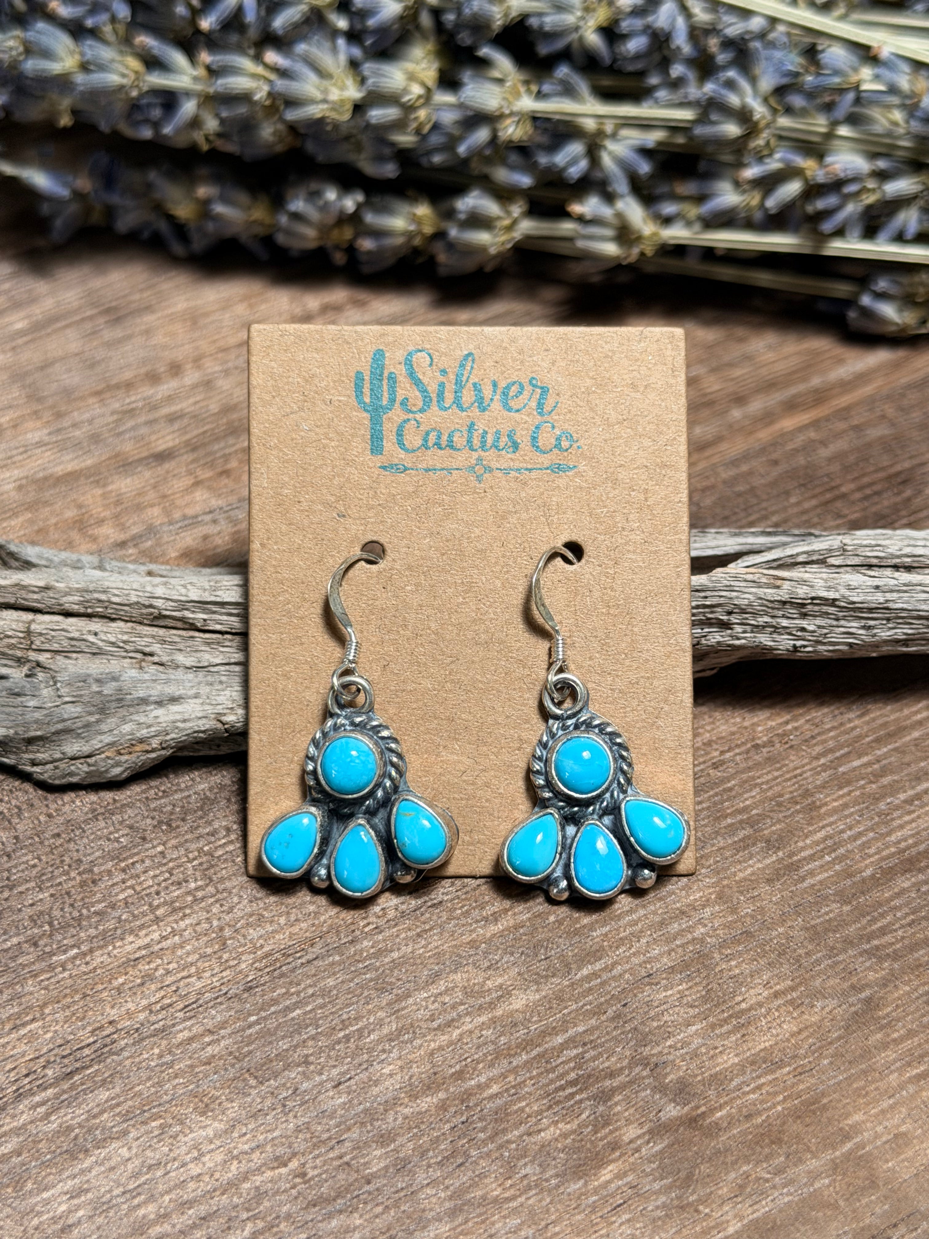 Sleeping Beauty Turquoise Dangle Earrings