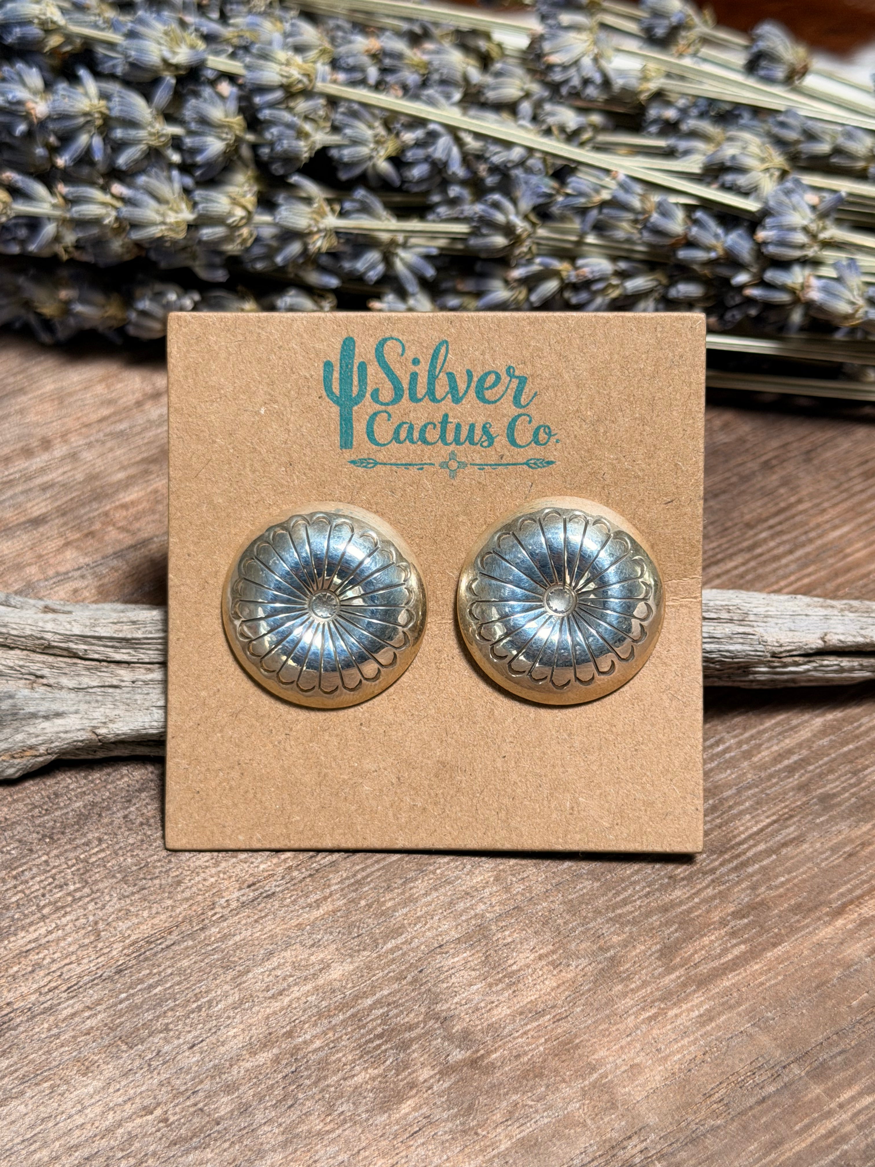 Marie Yazzie Silver Concho Studs