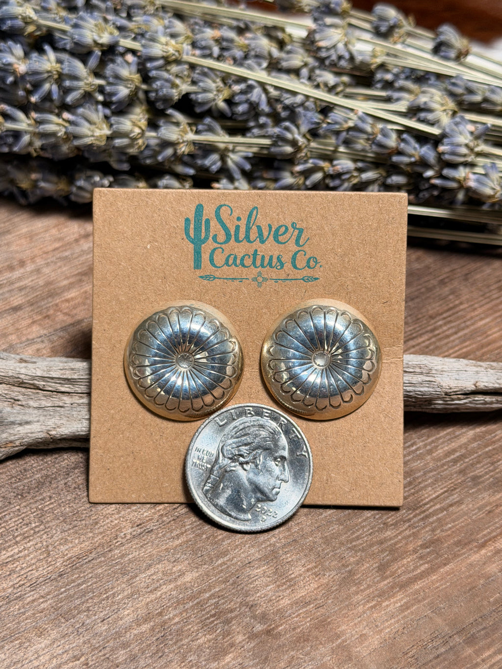 Marie Yazzie Silver Concho Studs