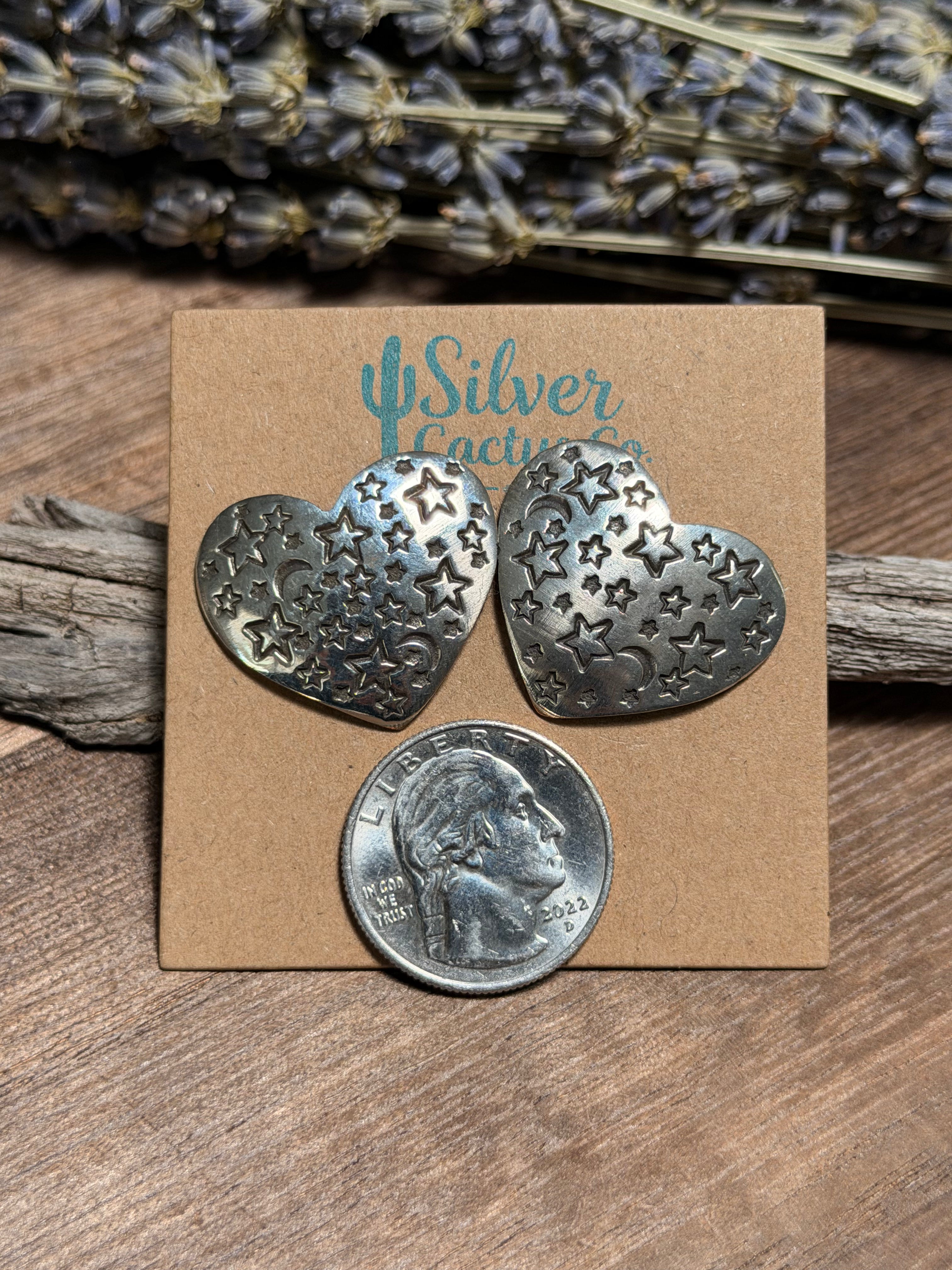 Andy Cadman Galaxy Heart Earrings