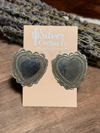 Alex Sanchez Silver Heart Earrings