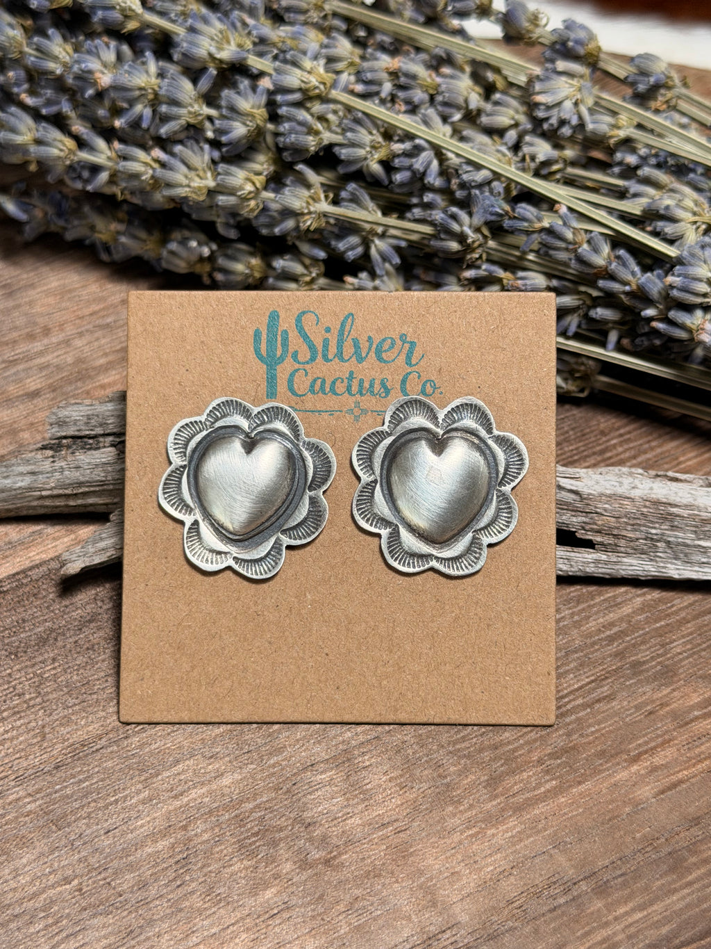 Alex Sanchez Silver Heart Studs