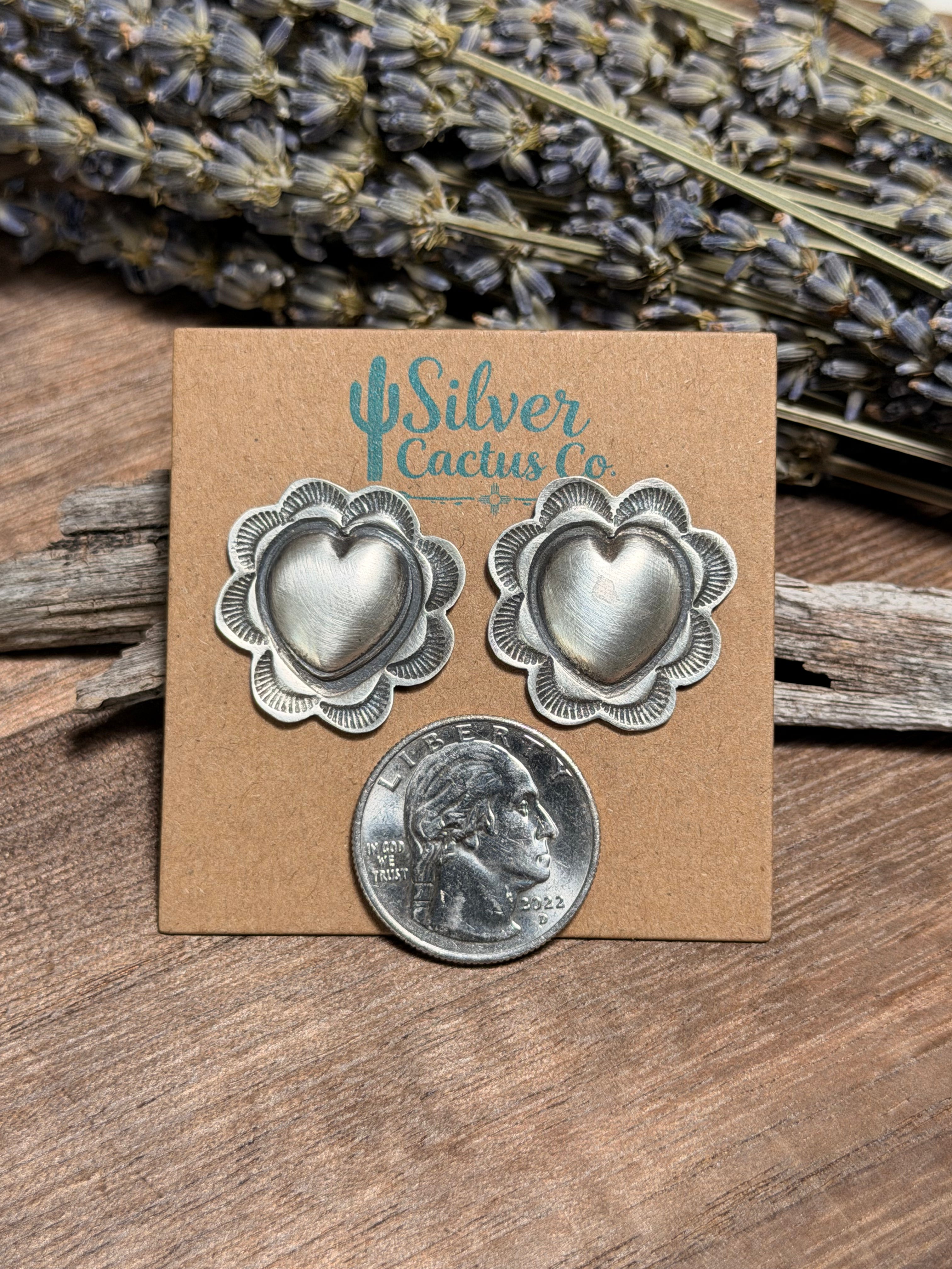 Alex Sanchez Silver Heart Studs