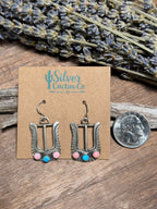 Belt Buckle Dangle Earrings