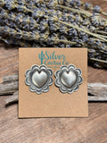 Alex Sanches Silver Heart Studs