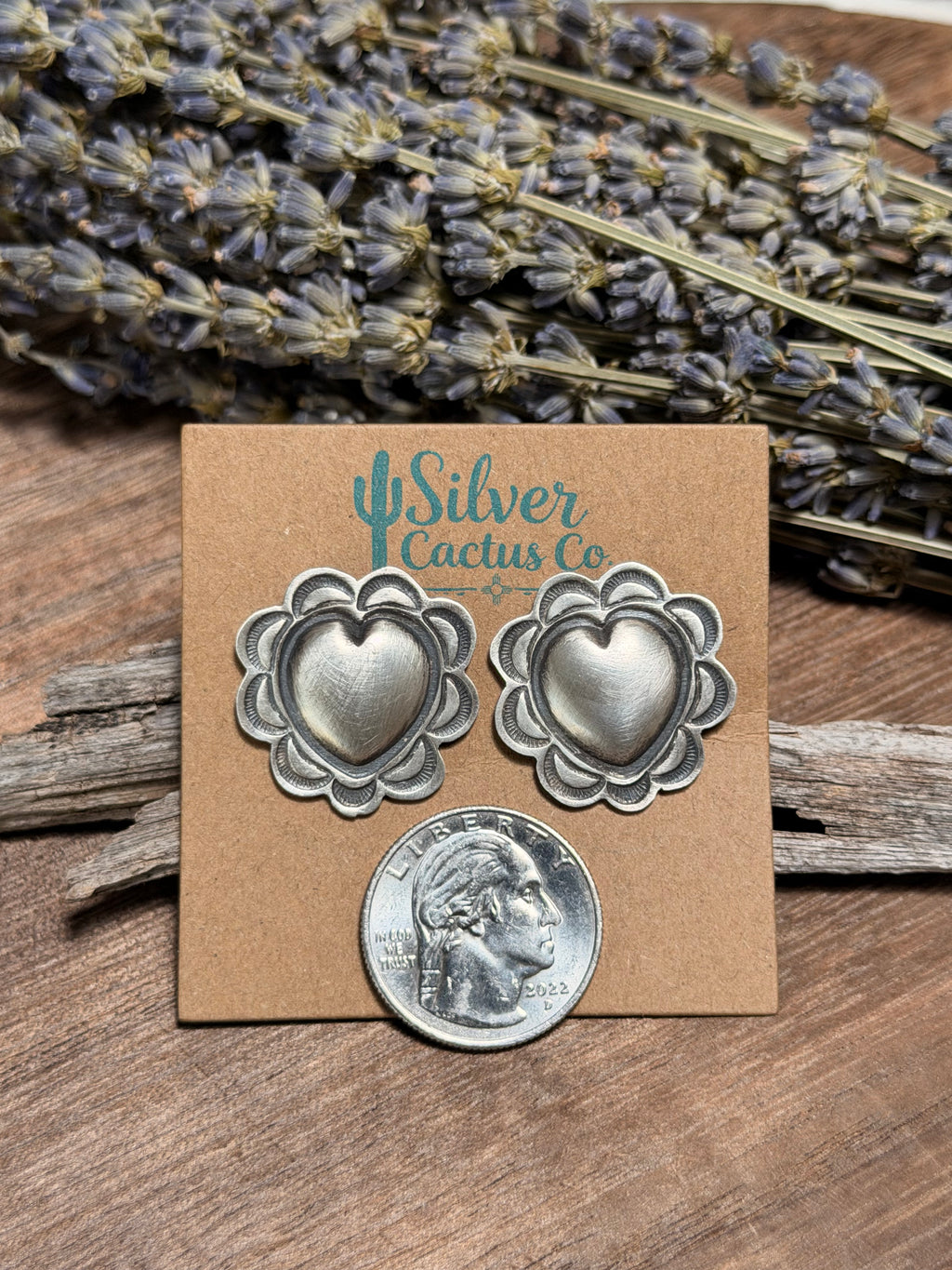 Alex Sanches Silver Heart Studs
