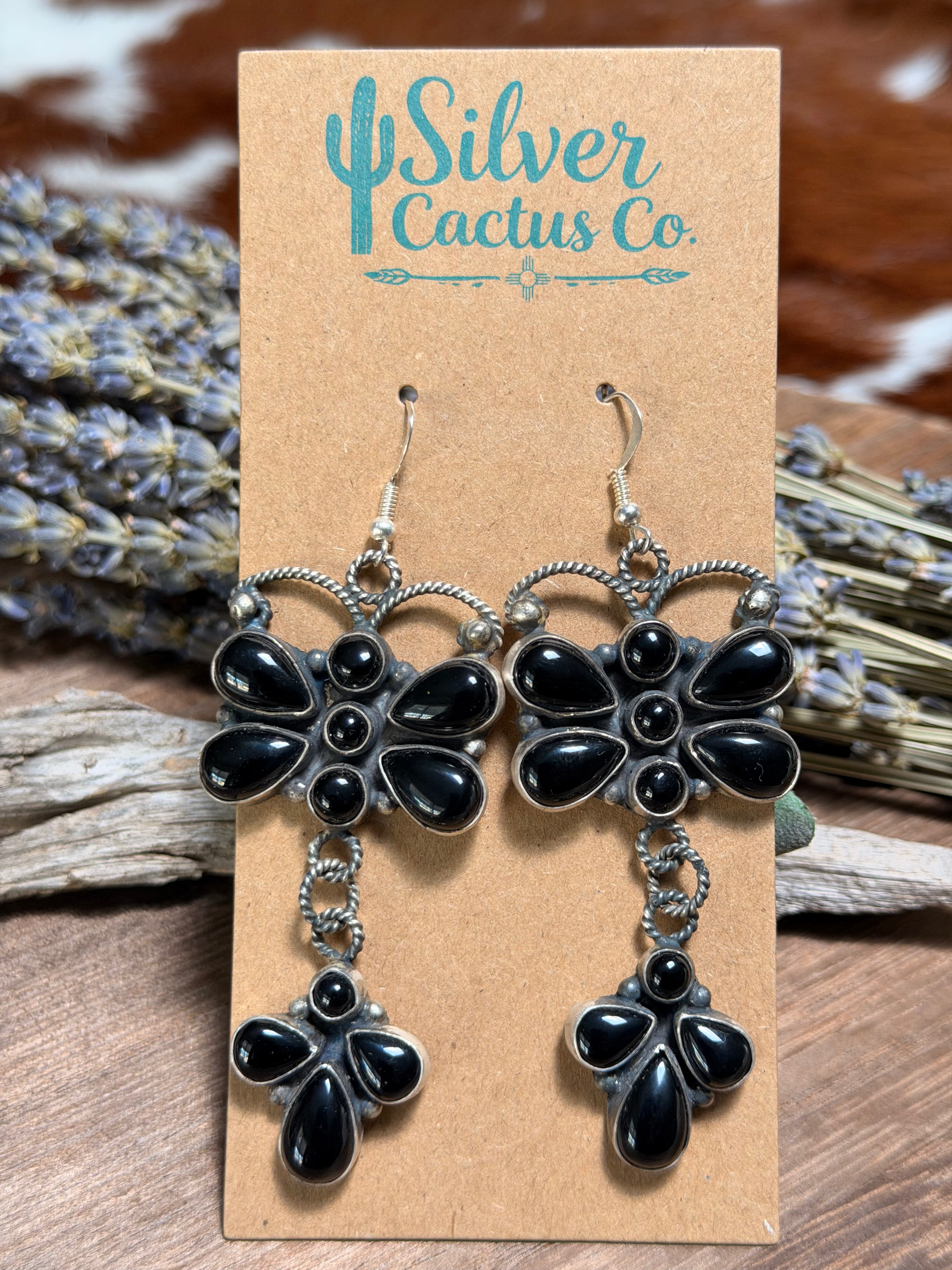 Devin Brown Onyx Butterfly Dangle Earrings