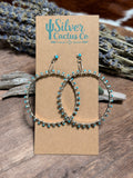Zuni Kingman Snake Eye Hoop Earrings