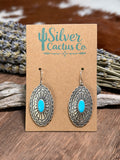 June Delgarito Sleeping Beauty Concho Earrings