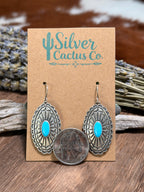 June Delgarito Sleeping Beauty Concho Earrings