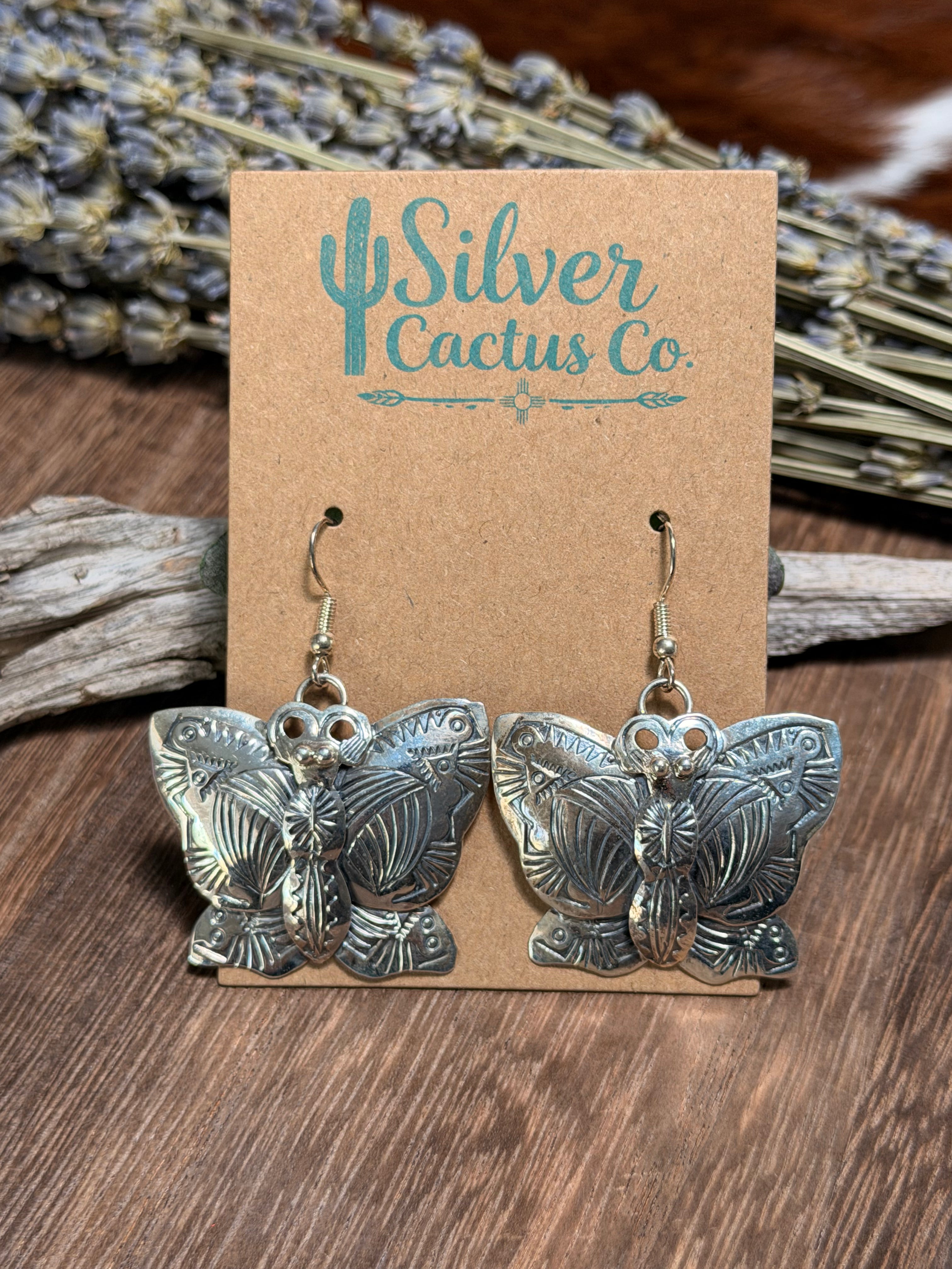 Limbert Perry Silver Butterfly Earrings
