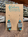 Box Pearl and Kingman Earrings
