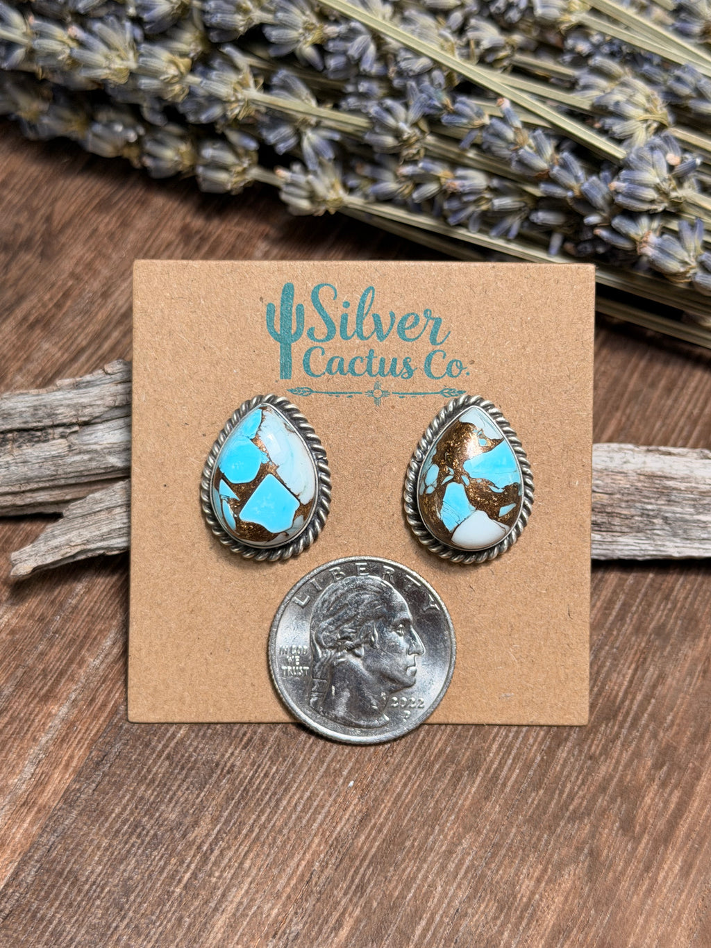 Bucky Belin Blue Cotton Candy Studs