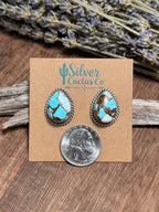 Bucky Belin Blue Cotton Candy Studs