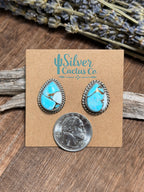 Bucky Belin Blue Cotton Candy Studs