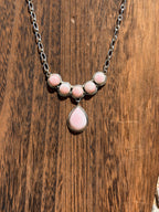 Pink Conch Drop Necklace
