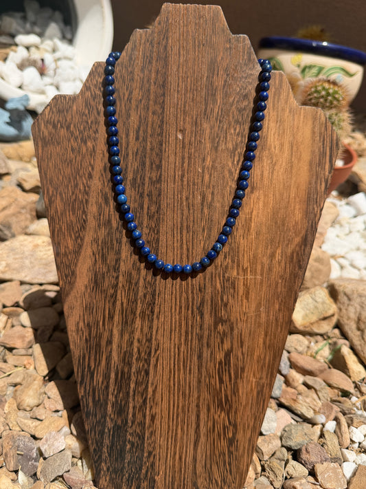 Blue Lapis Beaded Necklace