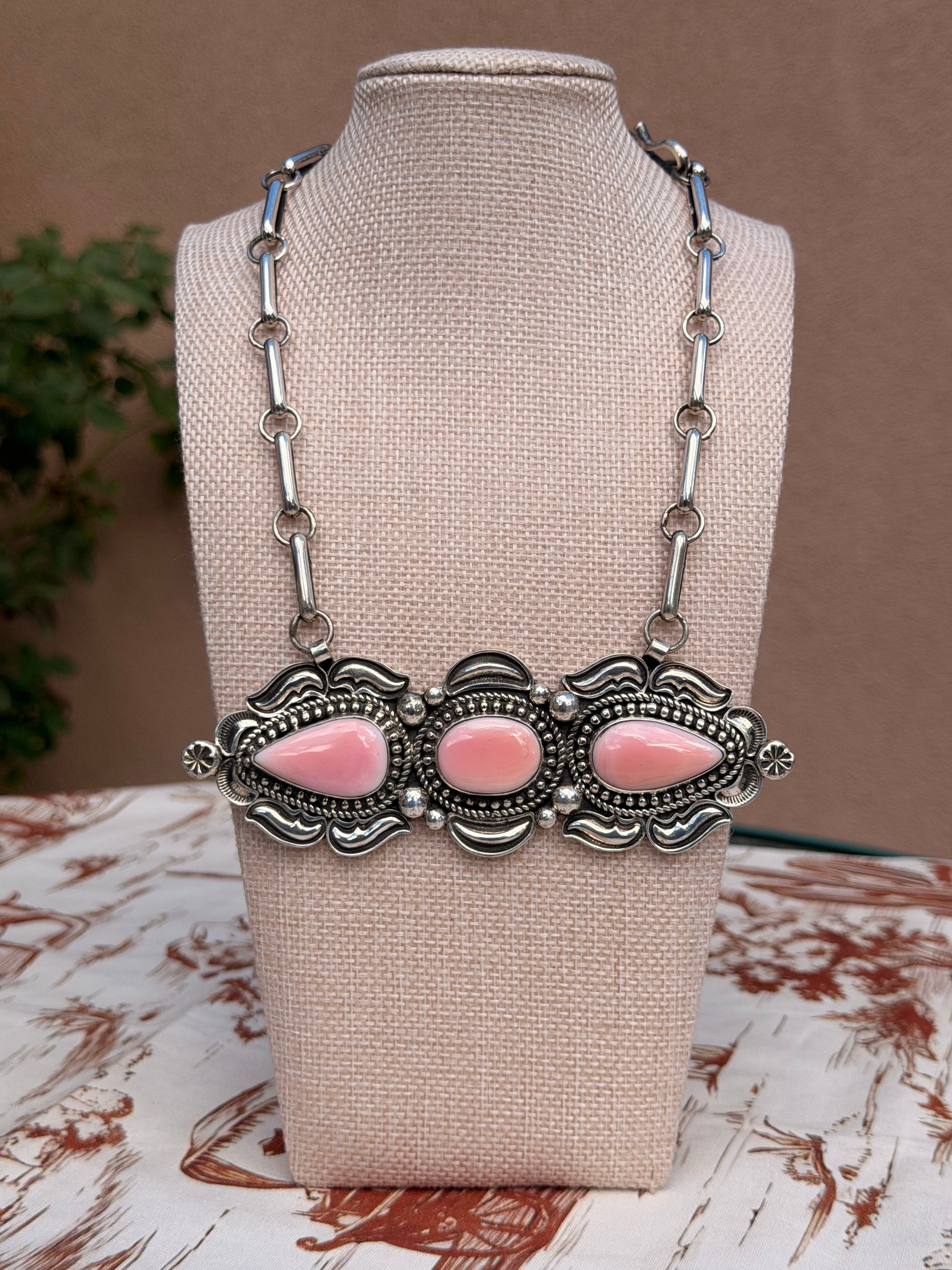 Alex Sanchez Pink Conch Bar Necklace
