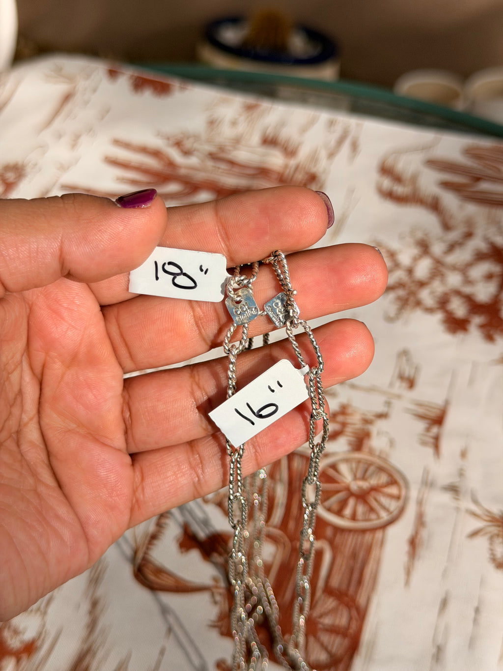 Carlo Lonjose Twist Paperclip Necklace
