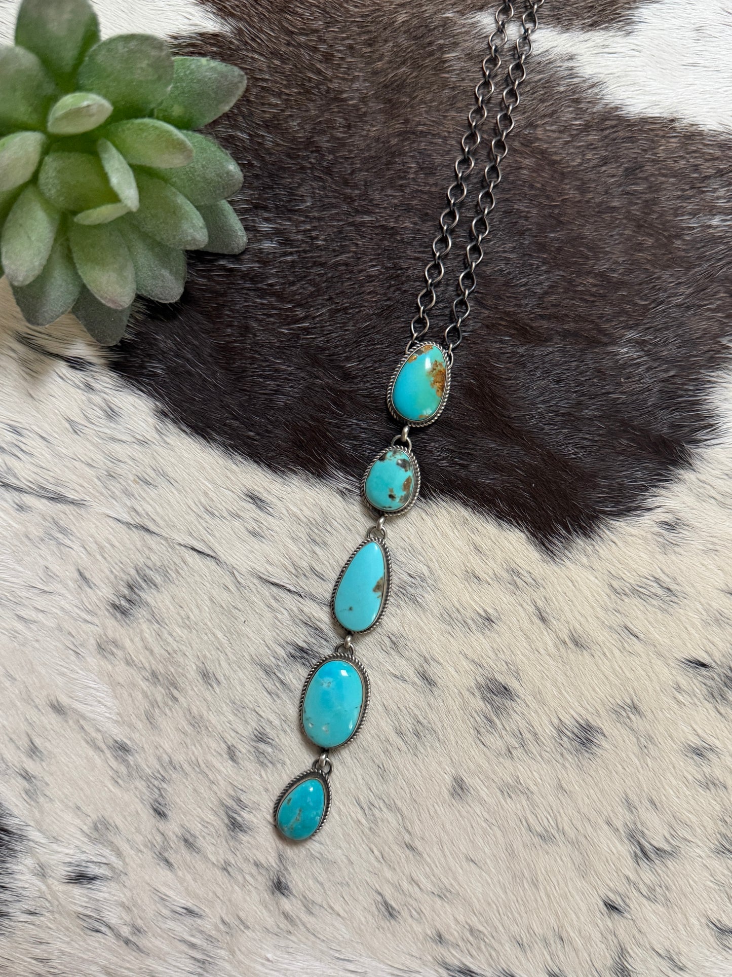 Native made Turquoise lariat