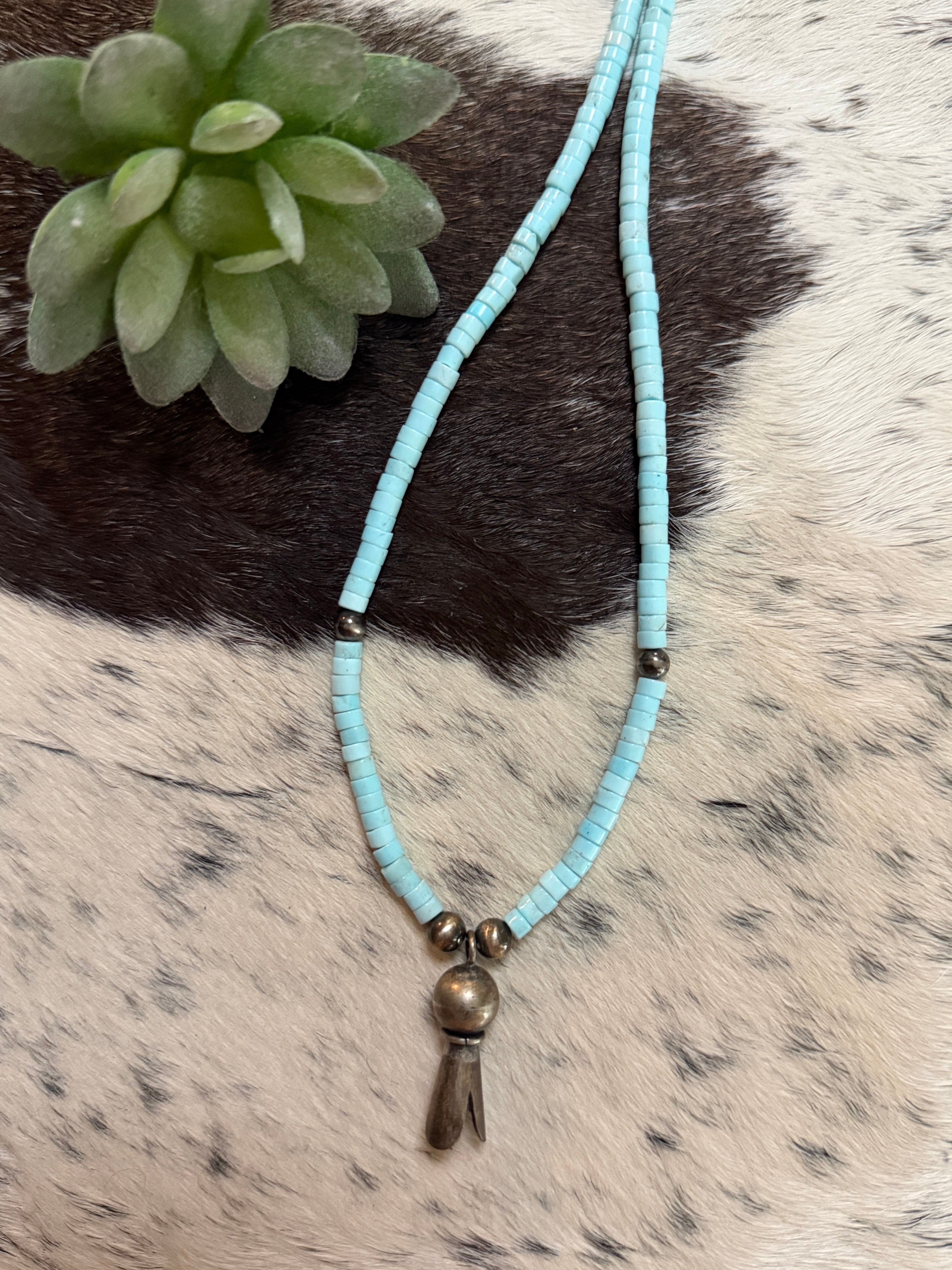 Dragonite Heishi & blossom necklace
