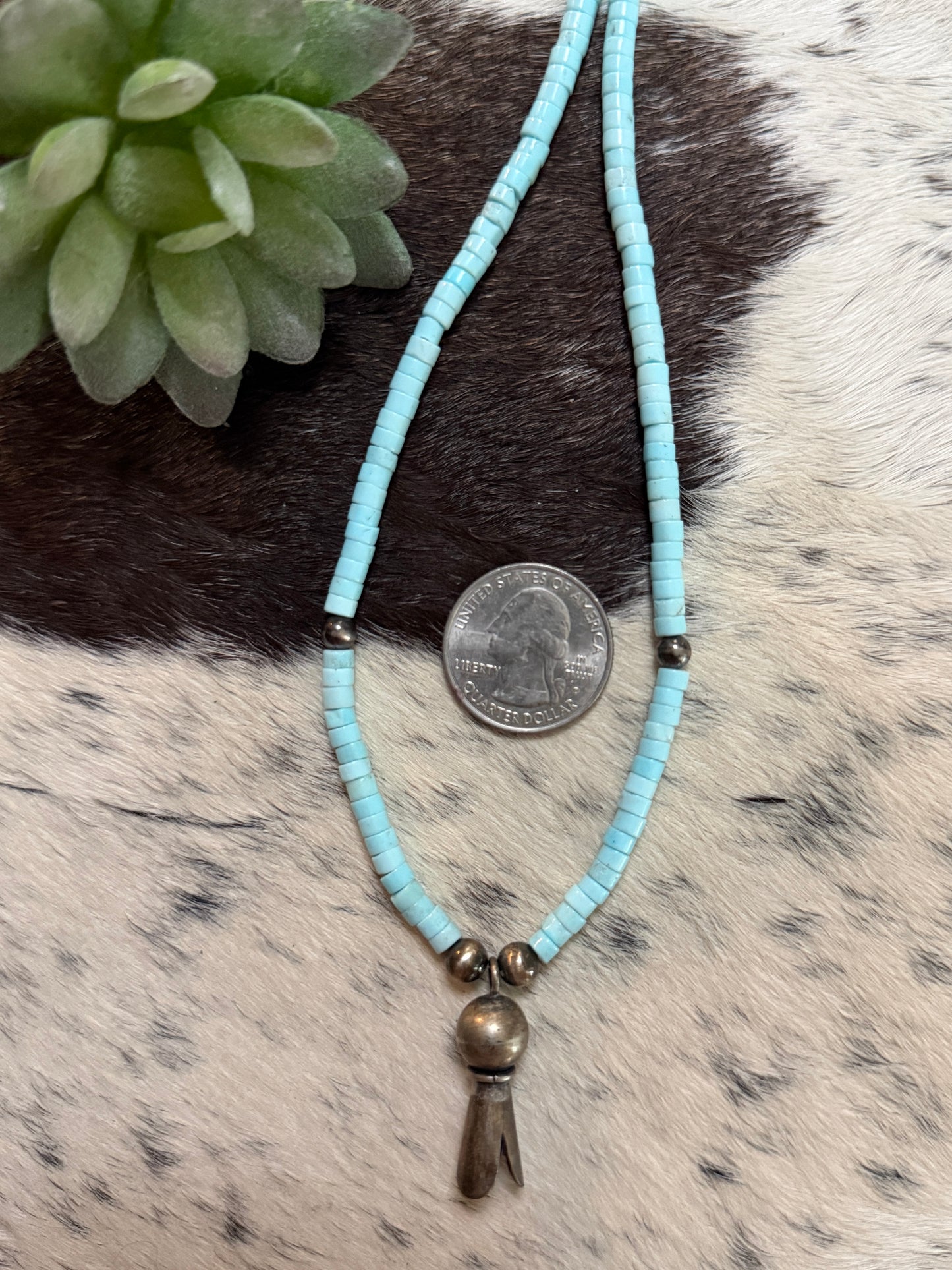 Dragonite Heishi & blossom necklace