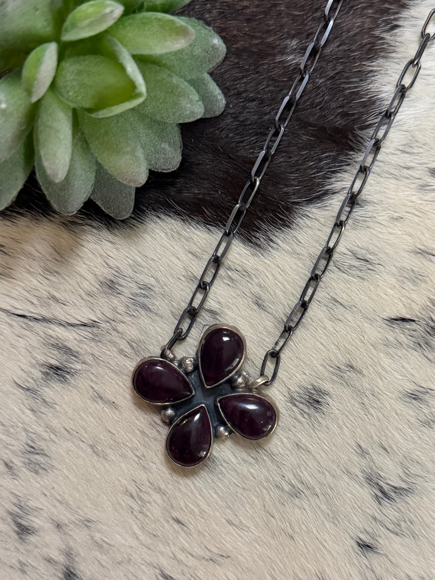 Mayra Benally Purple Spiny necklace