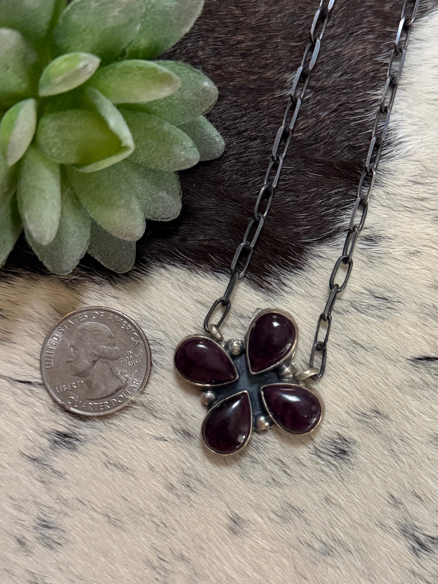 Mayra Benally Purple Spiny necklace