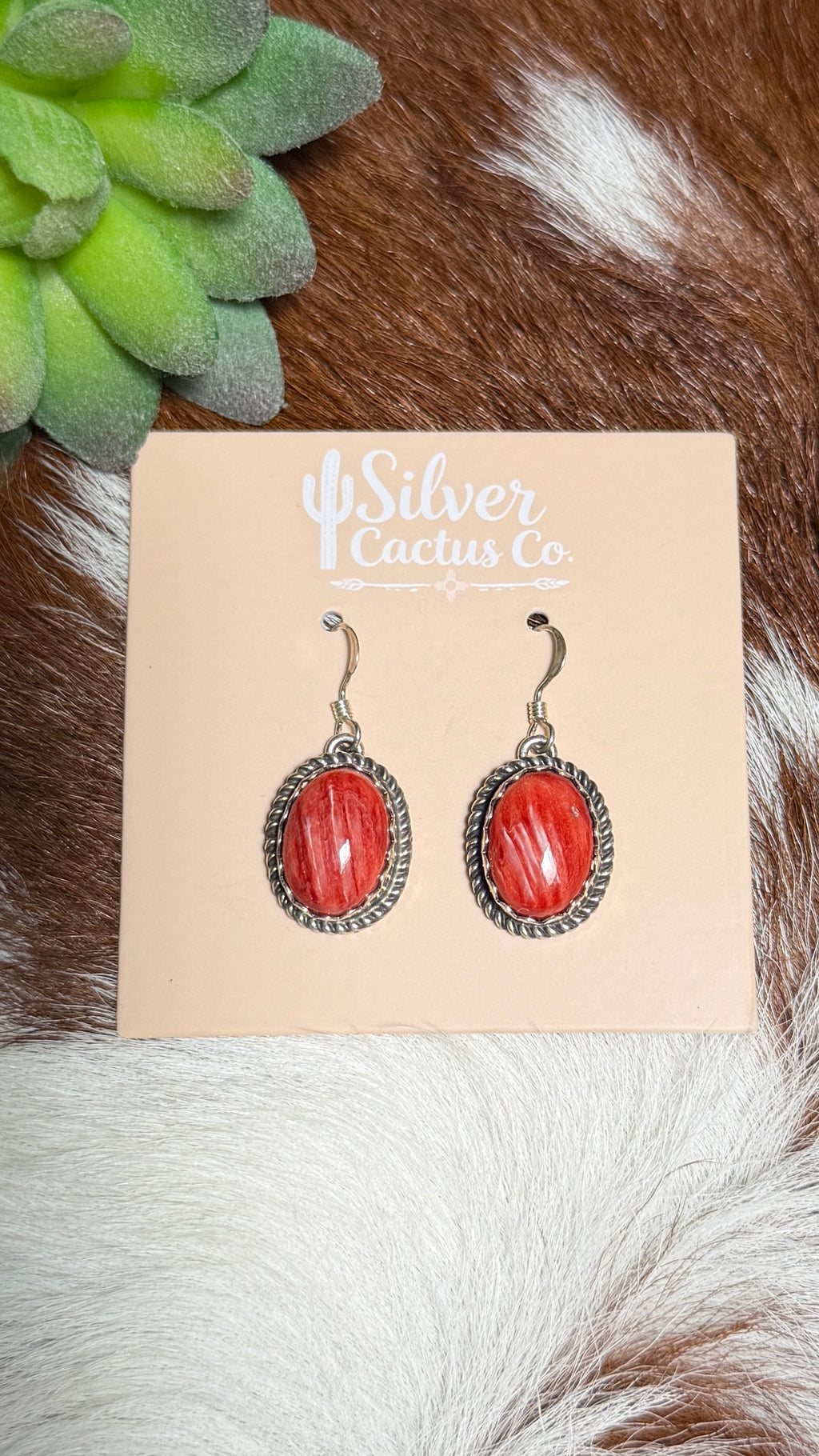 Native red spiny earrings