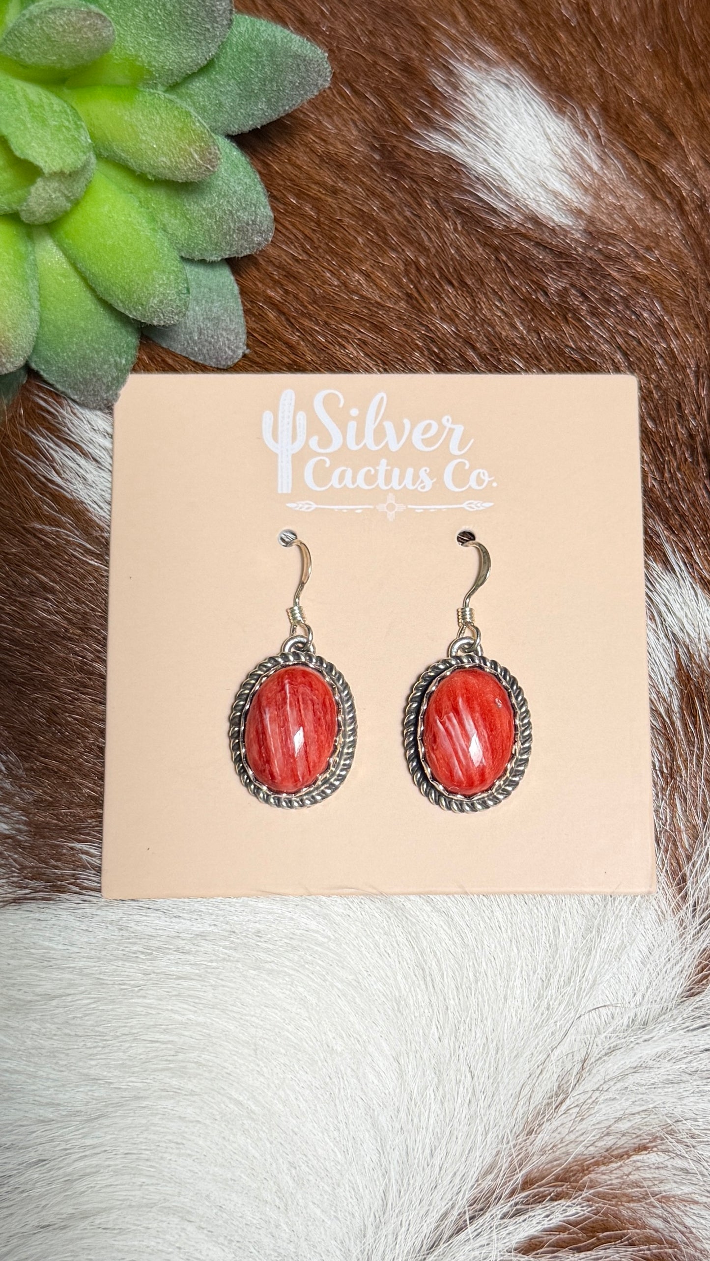 Native red spiny earrings