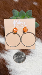 Orange Spiny Post Dangles