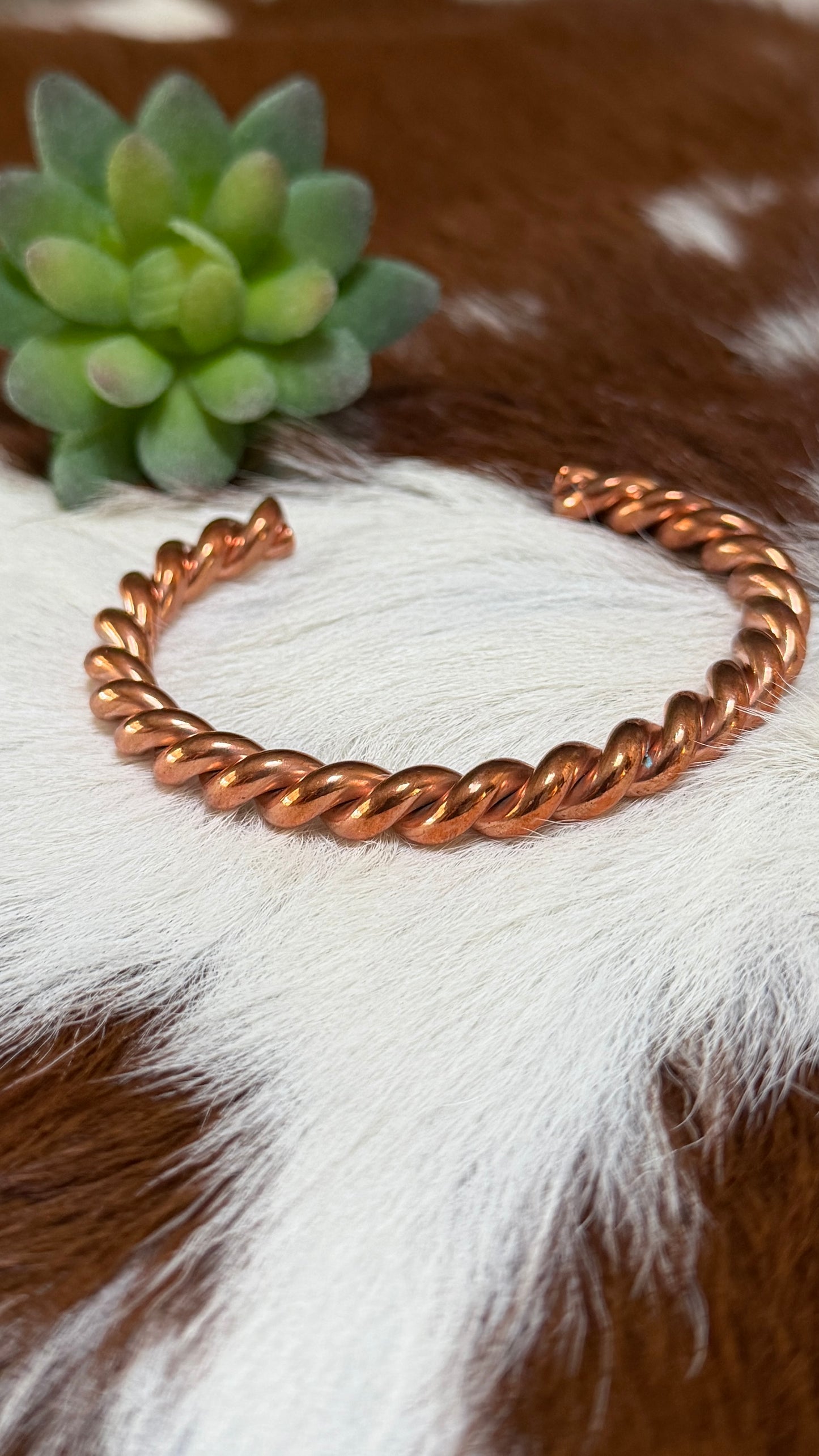 Gwendolyn Tahe copper twisted cuff