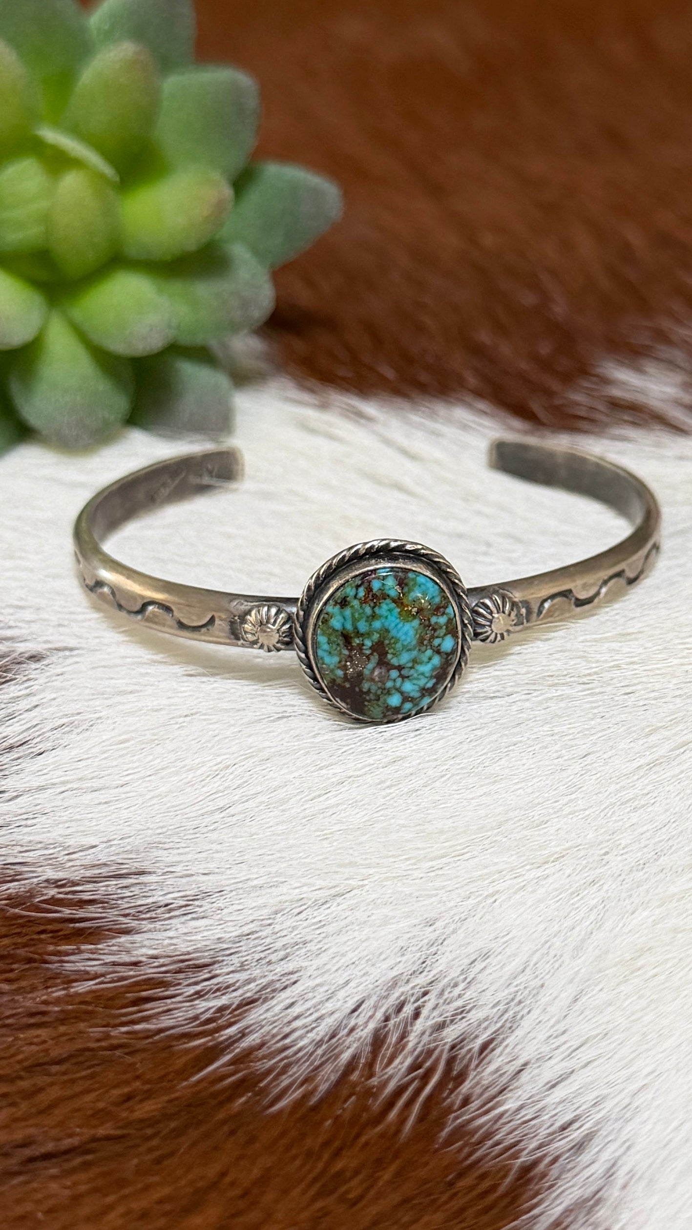Sam Yellowhair Kingman web cuff