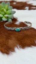 Native made turquoise stacker cuff