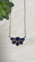 Lapis Half cluster necklace