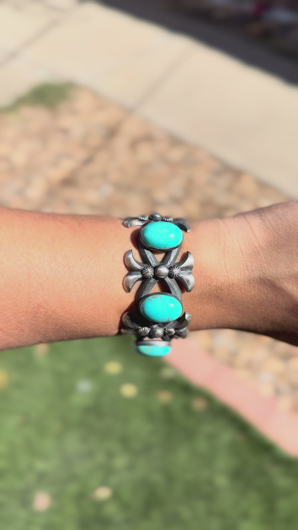 Chimney Butte Silver & TQ cuff