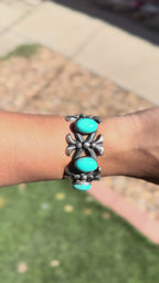 Chimney Butte Silver & TQ cuff